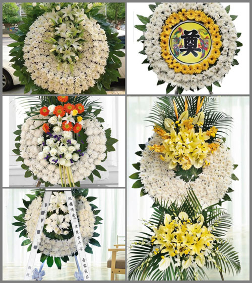 山西忻州五台县灵境乡回龙底村花圈速递